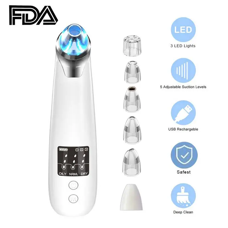 

MultiFunction Blackhead Remover Instrument Three-Color Skin Rejuvenation Facial Oil Acne Removal Pore Educe Wrinkle Firming Skin