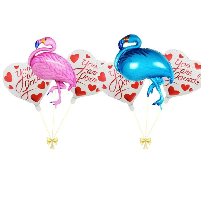 

3pcs Large 110cm Flamingo Foil Balloons Wedding Decoration Ballons Birthday Party Decor Adult Happy Anniversary Supplies