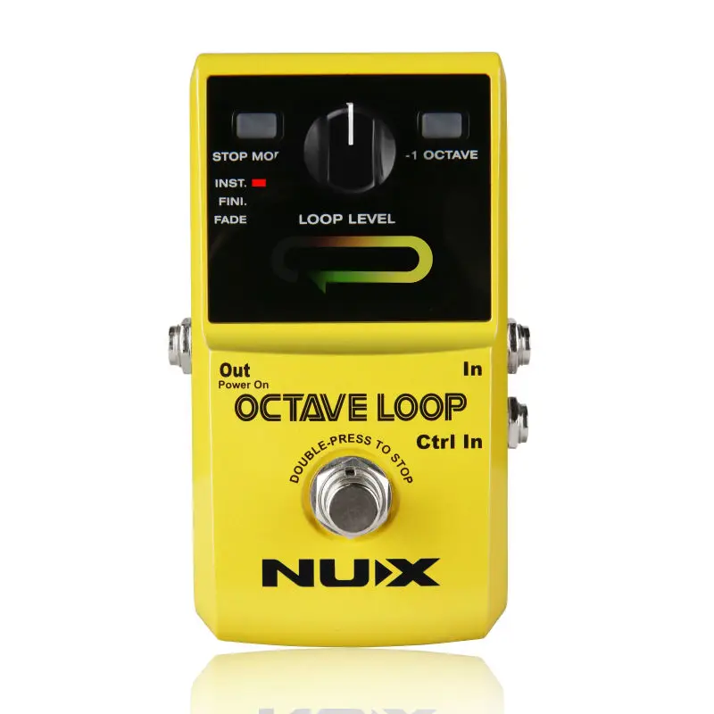 NUX Octave Loop Looper Pedal with 1 Octave Effect Infinite Layers with