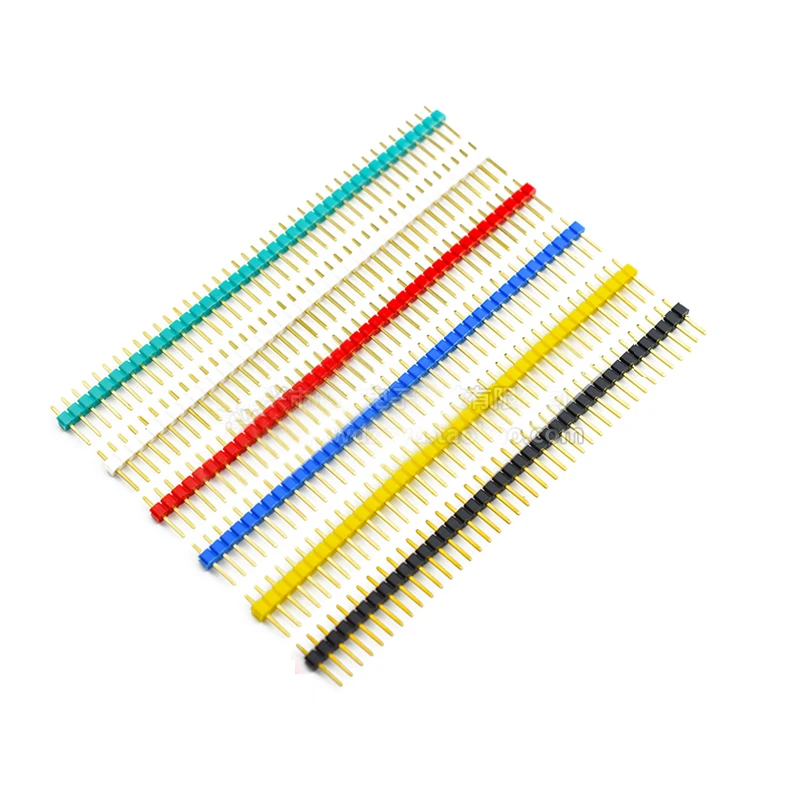 10pcs 40 Pin 1x40 Colorful Single Row Male 2.54 Breakable Pin Header