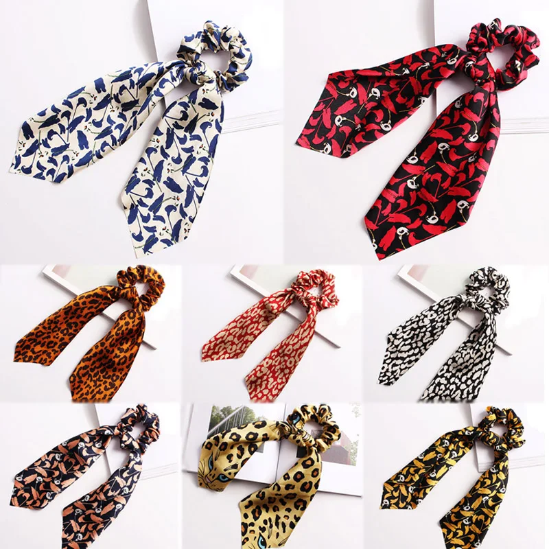 

Tie Hair Hair Bands Hair Rope Bow Elastic Scarf Bohemian Scrunchie Floral Print