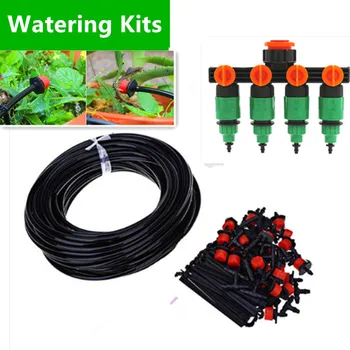 

50m Garden Diy Mini Drip System 4pcs Interface Plant Automatic Watering Garden Hose Set Dripper Watering Irrigation Set