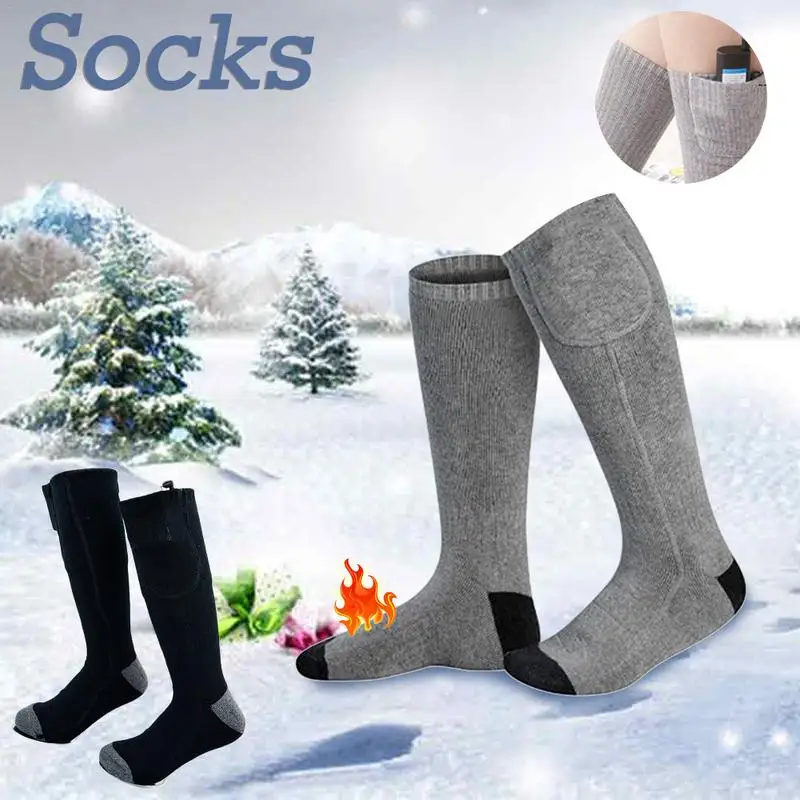 

Outdoor Thermal Cotton Heated Socks Battery Operated Winter Warmer Electric Socks Skiing Fishing Hiking Feet Warming Socks