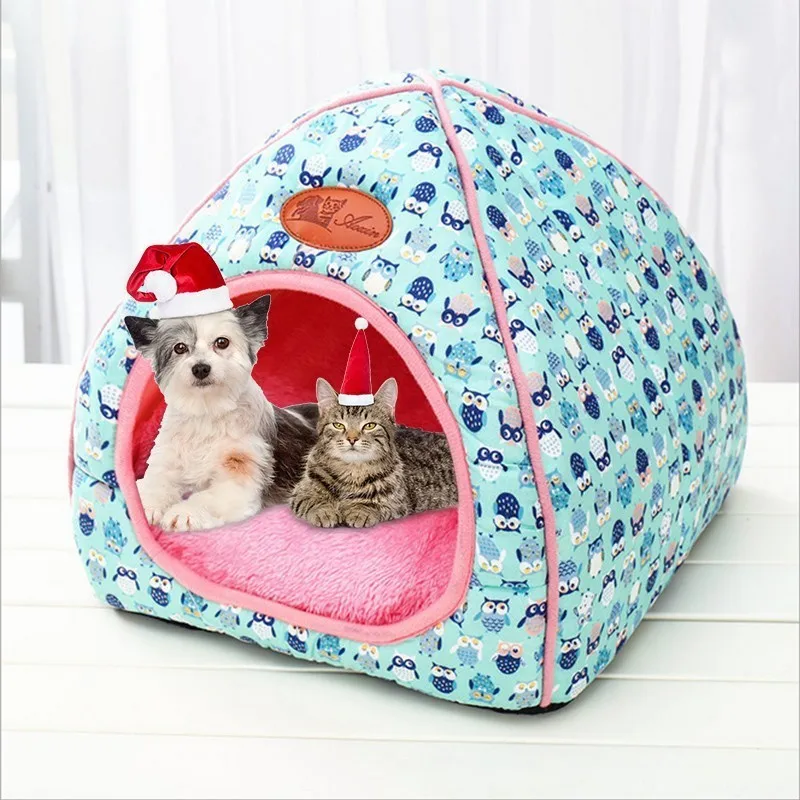 

Pet Dog House Nest With Mat Foldable Sleeping Dog Bed House For Small Medium Dogs Travel Kennels For Cats Pet Products 25D1