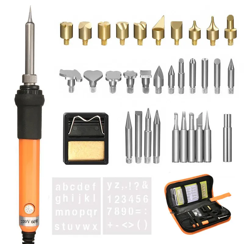 

36pcs Wood Burning & Soldering Iron Kit Magic Soldering Pyrography Tools Set 110V US Plug / 220V EU Plug