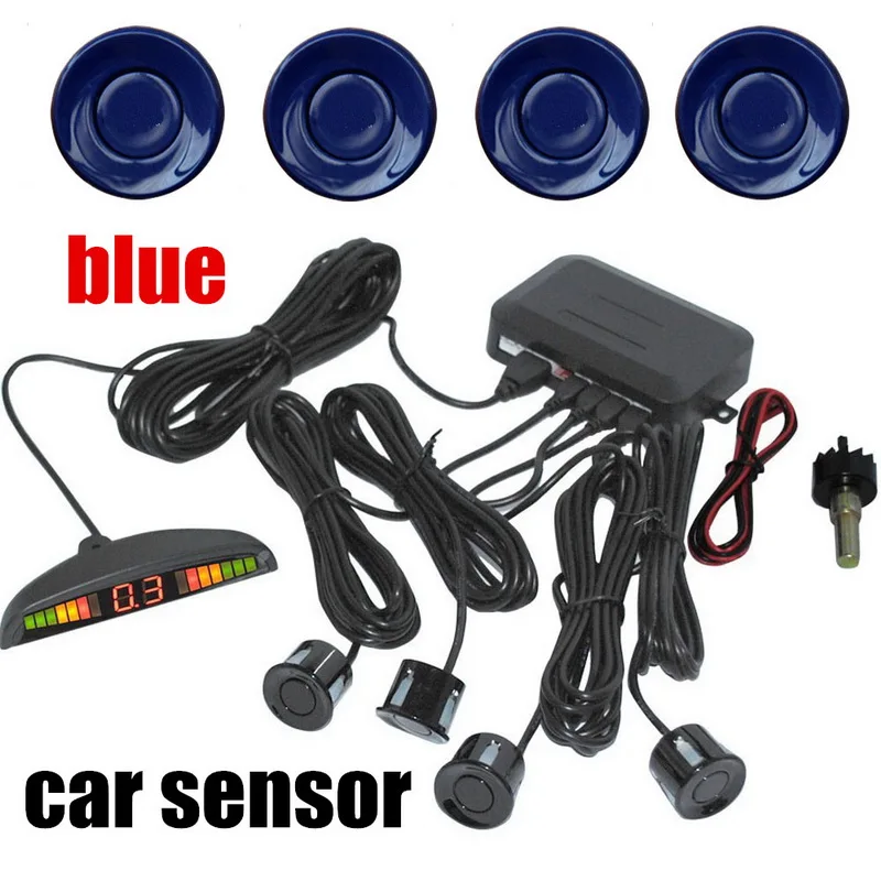 hot Car Buzzer Parking Sensor Kit 4 Sensors Sound Alert Indicator 12V 44 Colors to choose
