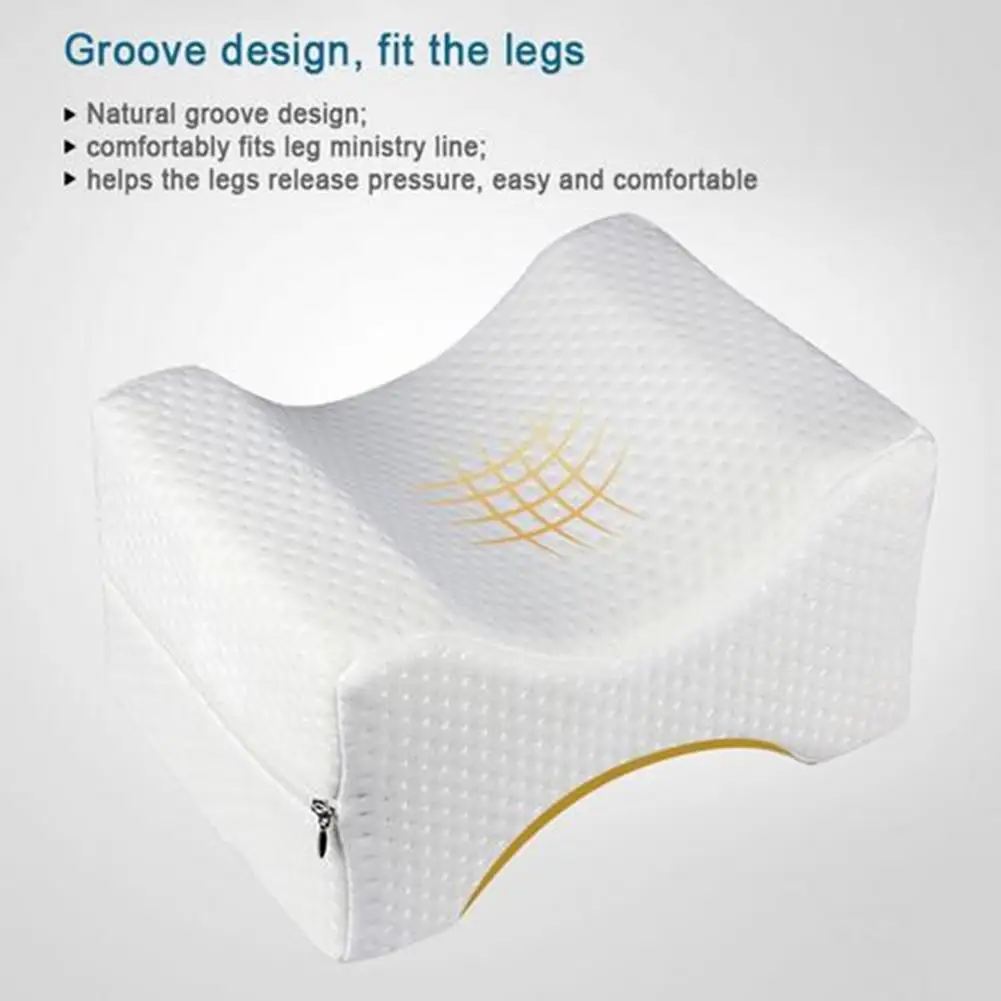 

Pure Memory Foam Knee Pillow Orthopedic Knee Pillow for Sciatica Relief Back Pain Leg Pain Pregnancy Hip and Joint Pain