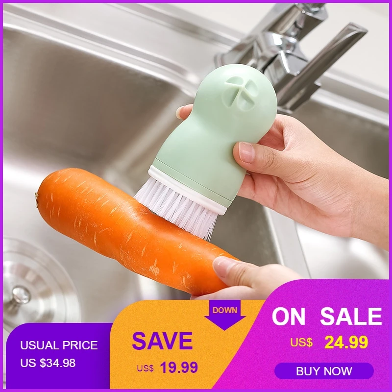 

Useful Kitchen Vegetable Cleaning Brushes Circle Tater Mate Plastic Potato Brush with Eye Remover Fruit Vegetable Brush Tools