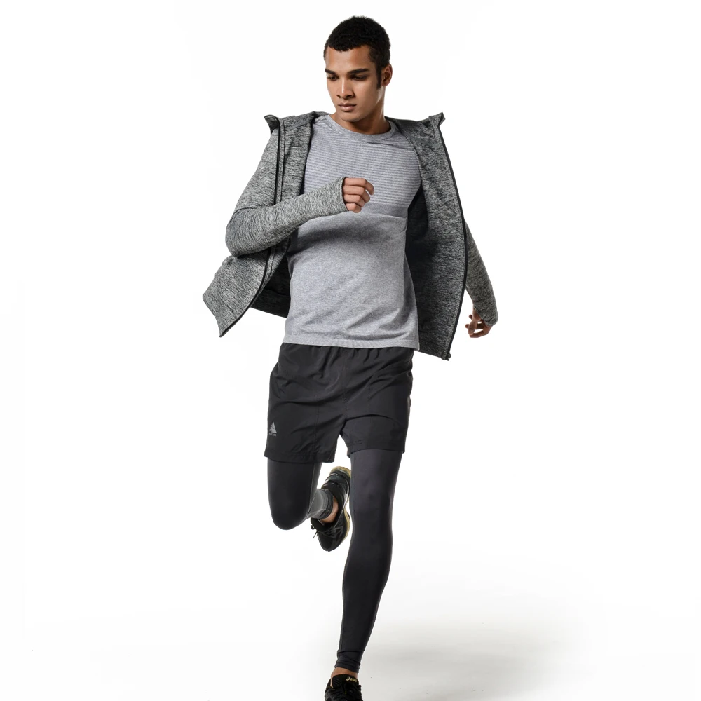 Мужская дышащая куртка для бега быстросохнущая ветрозащитная из Джерси спорта