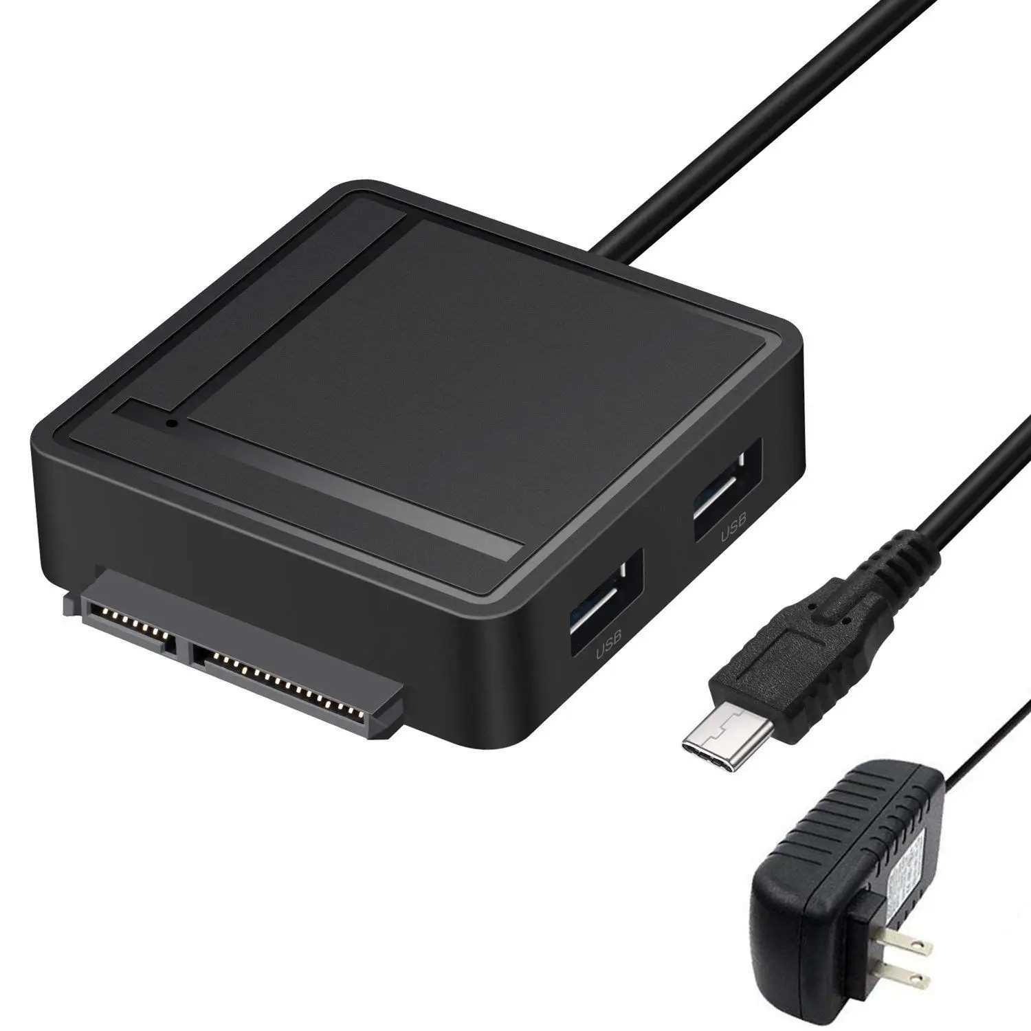 Тип usb C 3,1 концентратора SATA адаптер с 2 USB 3,0 Порты SD Card Reader преобразователь 3 в 1 для HDD жесткий диск, SSD дисков с Po