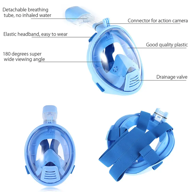 Детская маска для подводного плавания полный уход за кожей лица маска для подводного плавания подводная противотуманная маска для подводного плавания для Плавание Подводная охота погружения