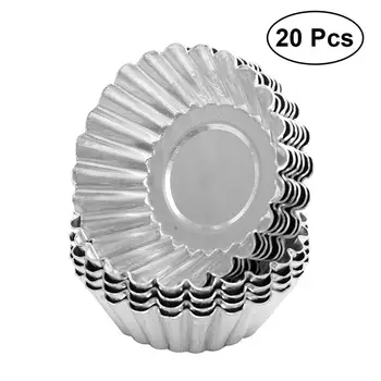 

20pcs Nonstick Egg Tart Metal Lined Mould Tin Baking Tool Cupcake Cake Cookie Molds