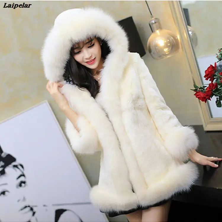 

S-3XL Mink Coats Women 2018 Winter New Fashion FAUX Fur Coat Elegant Thick Warm Outerwear Fake Fur Jacket Chaquetas Mujer