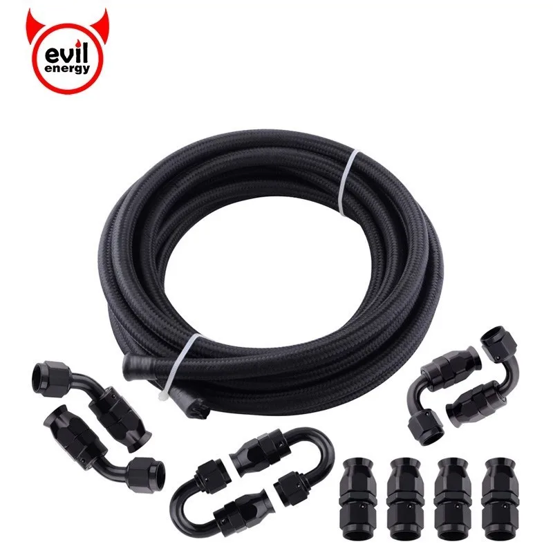 Злые энергии AN8 0/45/90/180 PTFE поворотный шланг Конец + 5 м pfte бензин Тормозная Линия