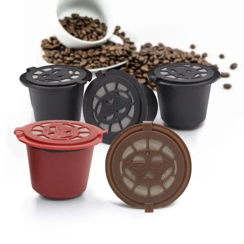 1 шт. многоразовая перезаправляемая кофейная капсула с ложкой пластиковый кофейный фильтр для Nespresso машина для заправки кофе капсульный фильтр