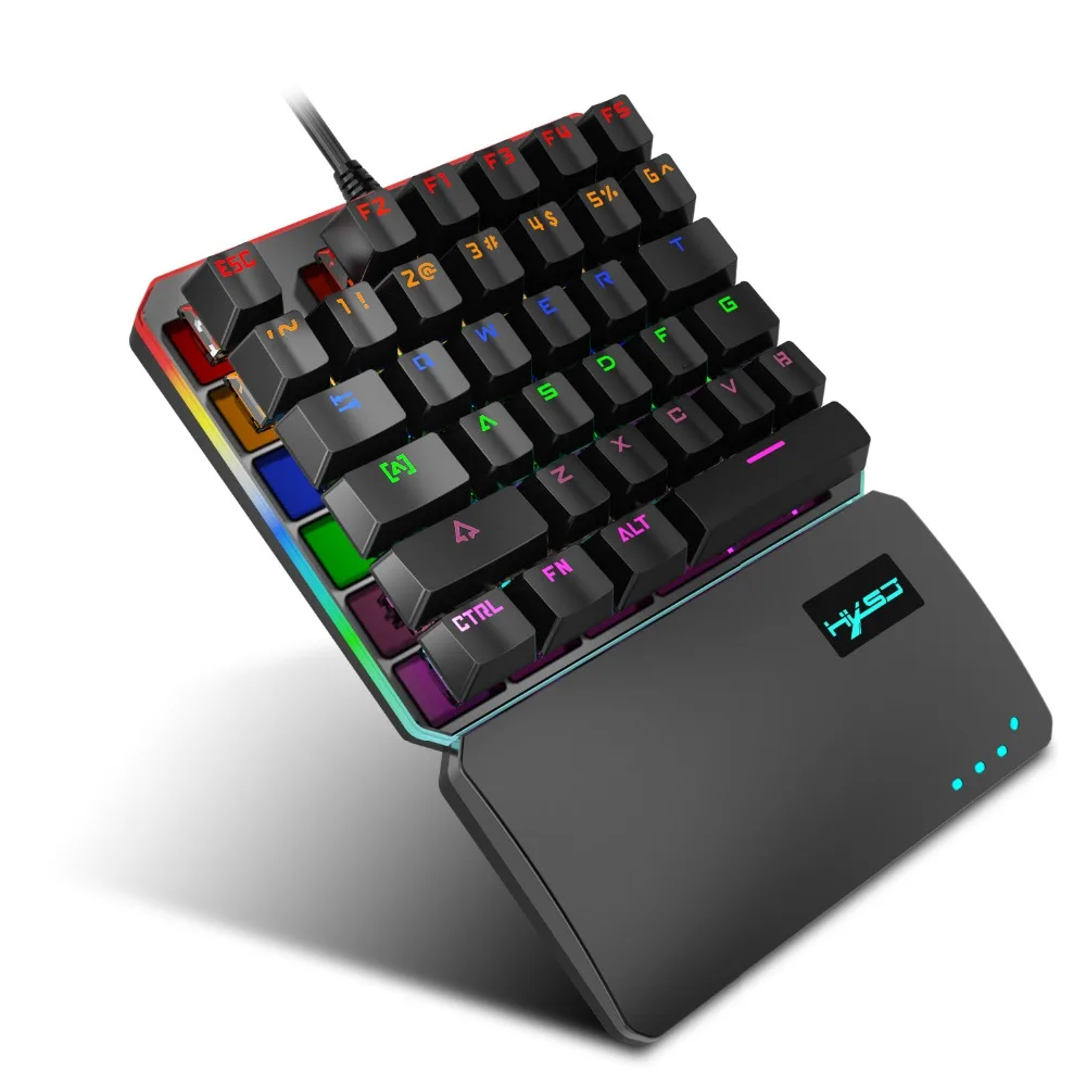 Hxsj новая Rgb Marquee механическая клавиатура 35 клавиш несколько режимов подсветки