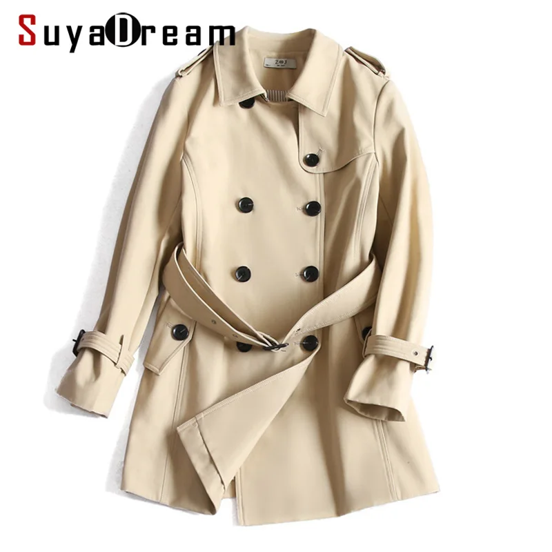 100 cotton trench coat