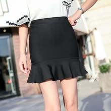 Loyalget/новая дизайнерская юбка-годе размера плюс, модная женская Повседневная Однотонная юбка с эластичной резинкой на талии и оборками