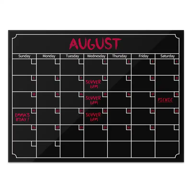 magnetic refrigerator note calendar week monthly white board wall sticker chart grocery list kitchen gift set planners monthly sticker chart