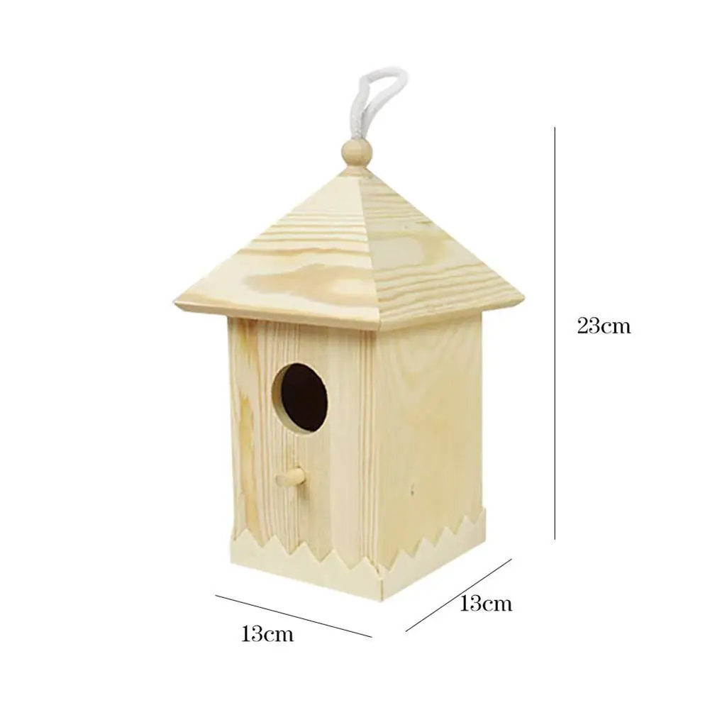 Открытый деревянный птичий домик классический сосновый гнездо коробка для голубой синицы угольные синицы болотное дерево Воробей Маленькие Птицы для сада и отдыха