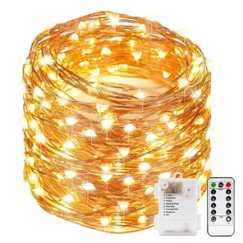 

100LED 10m Garland 8 Function Remote Control Waterproof Light String Christmas Lights Outdoor led lamp Decoracion Wedding Party