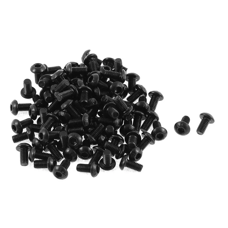 

M3x6mm Thread Button Head Hex Socket Cap Screw Bolt 100pcs