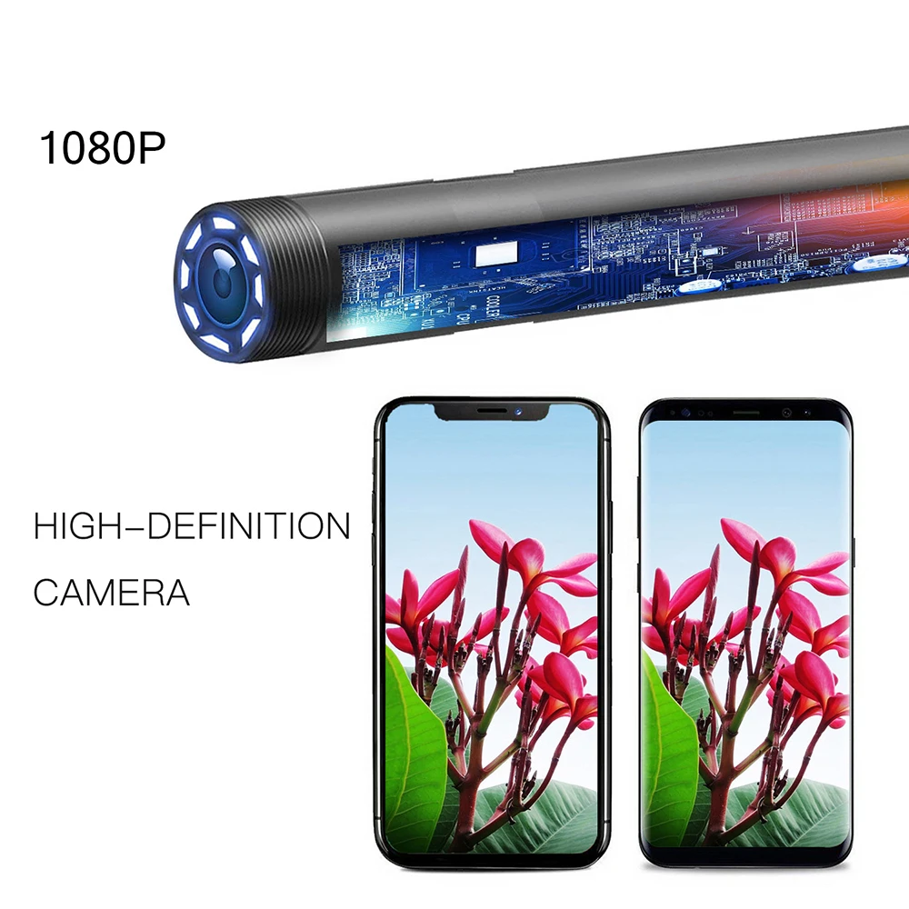 

Professional Wireless Endoscope with Phone Holder HD WiFi Borescope Inspection Camera Waterproof for iOS Android Smartphones