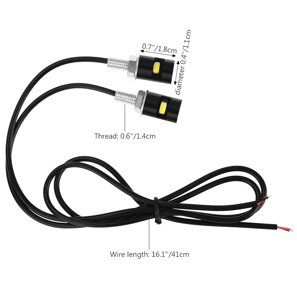 2Pcs12V 3 SMD СВЕТОДИОДНЫЙ Универсальный Автомобильный светодиодный номерной знак