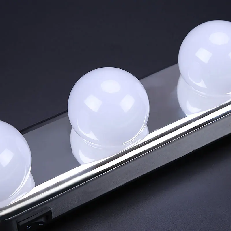 

Portable LED Mirror Light Hollywood 4 Bulb Makeup Mirror Night Light Vanity Light Headlights Easy-Installed Makeup Lamp CF781