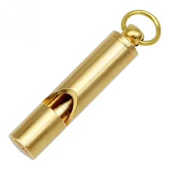 

Emergency Survival Whistle Loud Version High Decibel Brass Metal Whistle For Help Defensive Training
