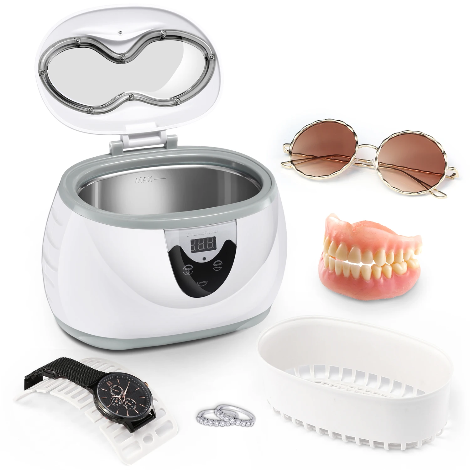 

Langstar 3800S Ultrasonic Cleaner 600ml Stainless Steel Tank Digital Sterilizer Nail Tools Washing Equipment With LED Screen