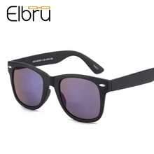 Elbru классический квадратный бифокальные очки для чтения солнечные очки для женщин и мужчин вождения дальнозоркостью Защита от солнца очки для пожилых+ 1.0to 3,5