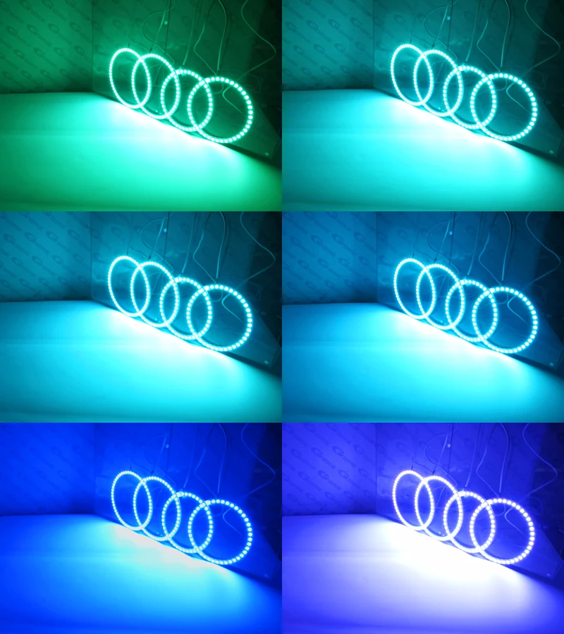 Для Volkswagen VW Multivan T5 2003-2009 RF Bluetooth контроллер многоцветный ультра яркий RGB светодиодный ангельские глазки Halo Ring kit