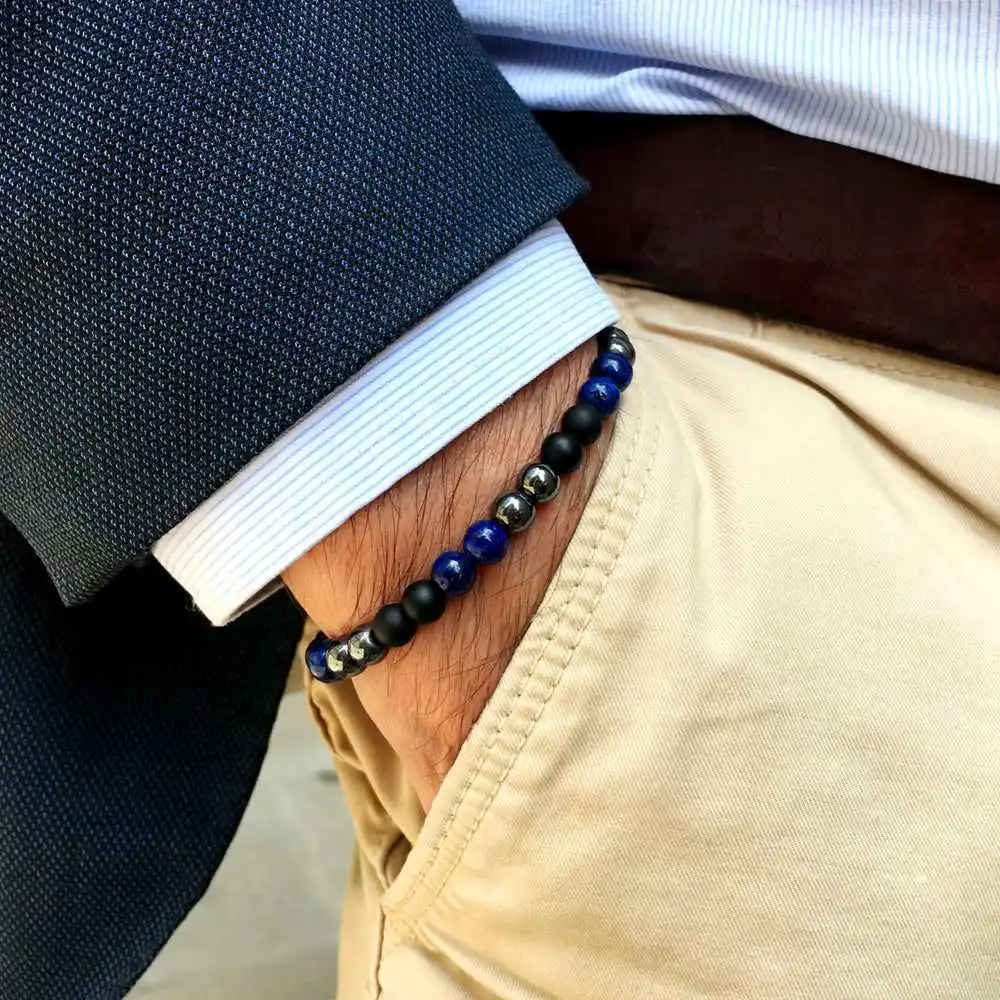 الرجال سوار مجوهرات سحر الفاخرة عالية الجودة الطبيعي 6 مللي متر الحجر Diy الخرز أساور ل شارة heren pulsera hombre بيجو الرجال سوار مجوهرات سحر الفاخرة عالية الجودة الطبيعي 6 مللي متر الحجر Diy الخرز أساور ل شارة heren pulsera hombre بيجو