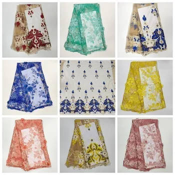 

Tulle Embroidered Net Lace African French Bead Laces Fabrics High Quality Nigerian French Net Lace With Stones Swiss Lace Fabric