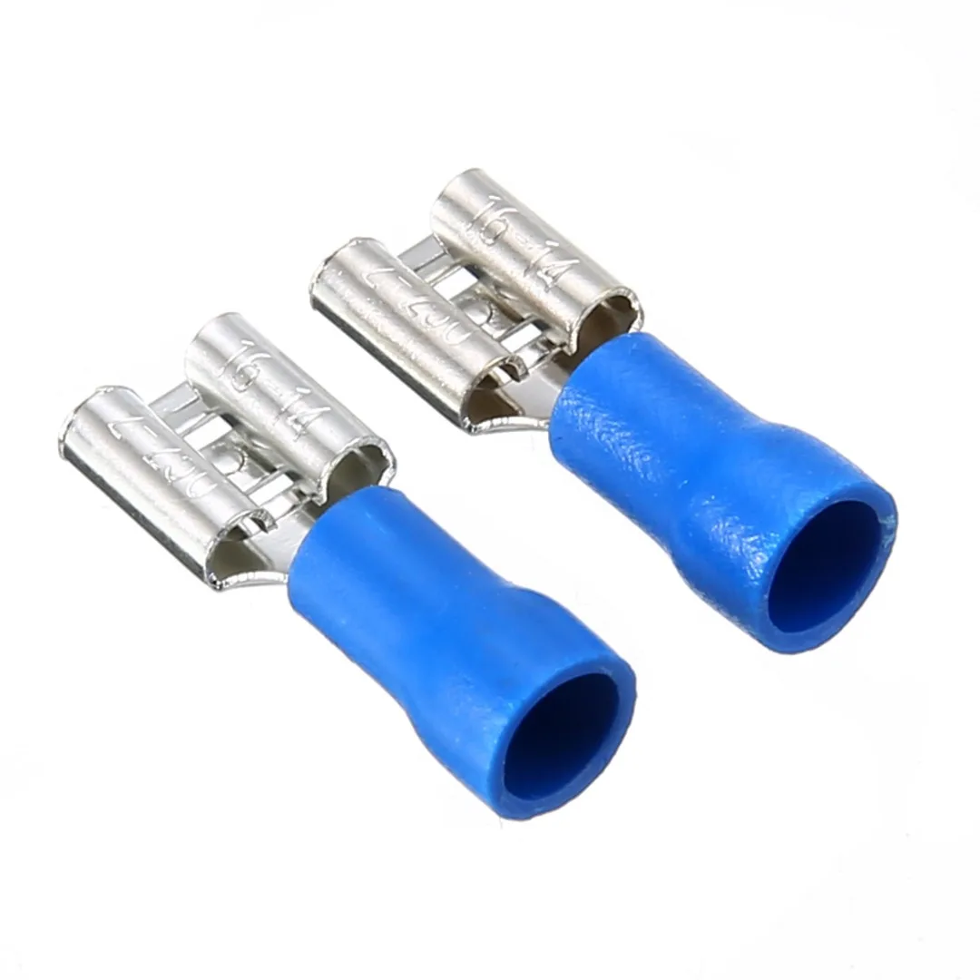 

50pcs New Female Spade Blade Wire Cable Connectors Insulated Crimp Terminal Kit Set 1.5-2.5mm2