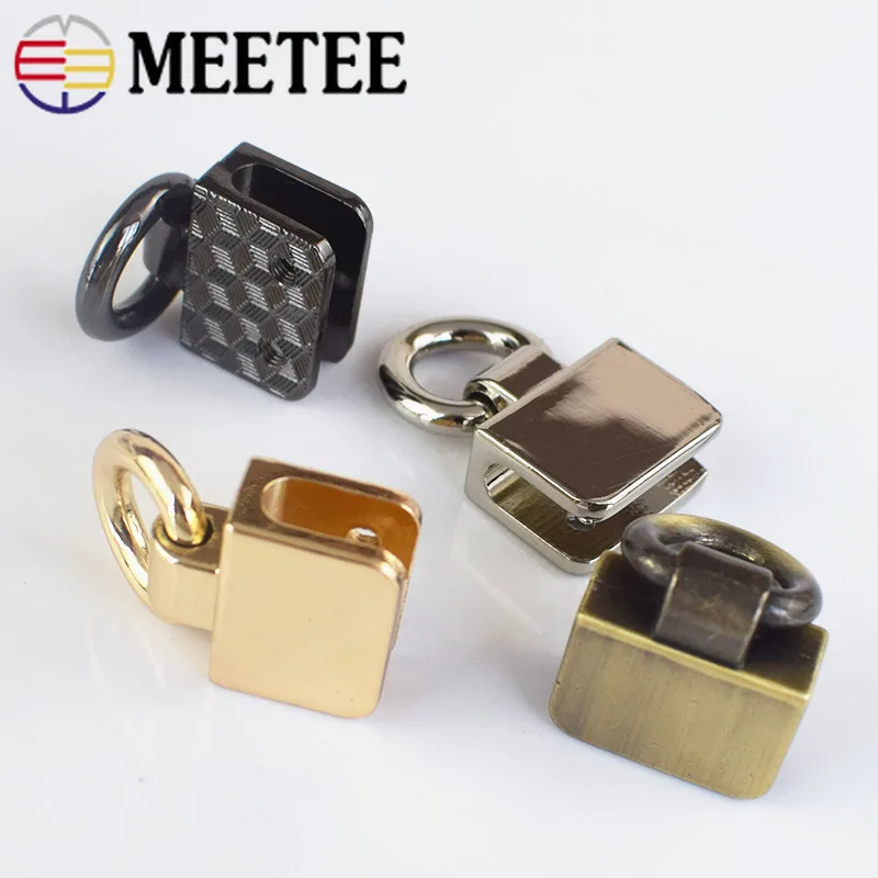 4Pcs Metal Bag Side Clip Buckles Handbag Strap Clasp Screw Handles