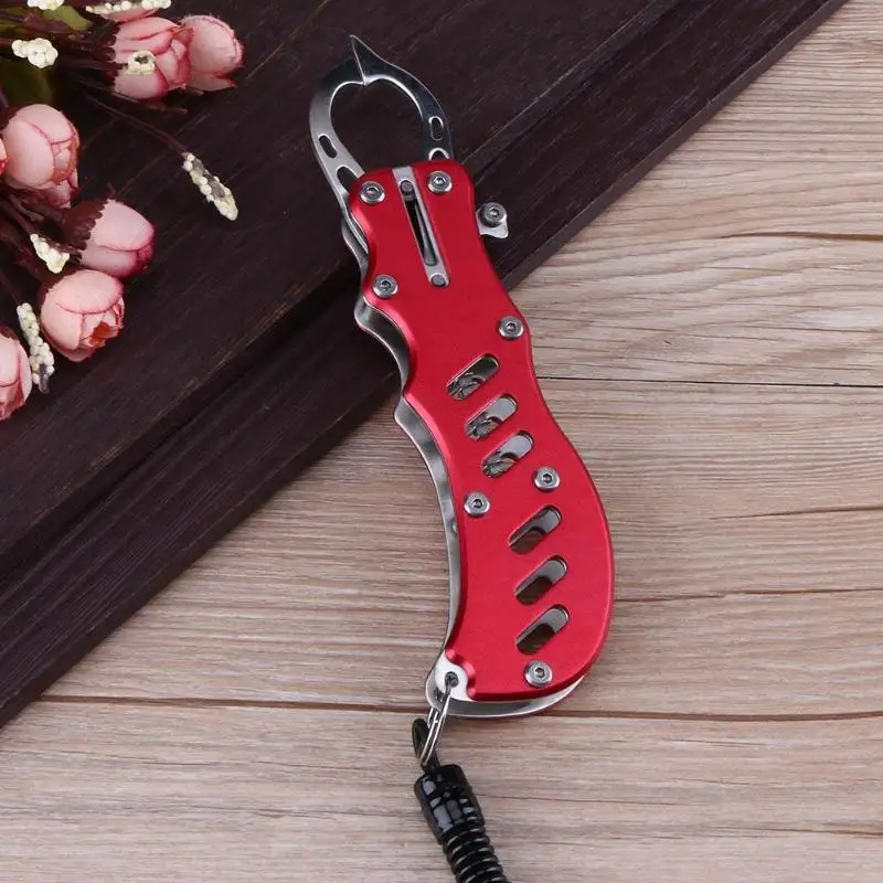 

Fish Grip Portable Fish Gripper Stainless Steel Fish Lip Control Fishing Tool surface ultra hard anodized layer