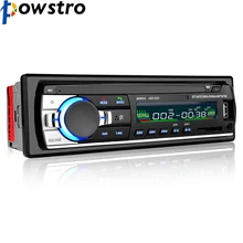 Powstro Bluetooth стерео аудио в-тире FM MP3 радио плеер с AUX-IN SD USB DC 12 В MP3 MMC WMA для автомобиля радио плеер