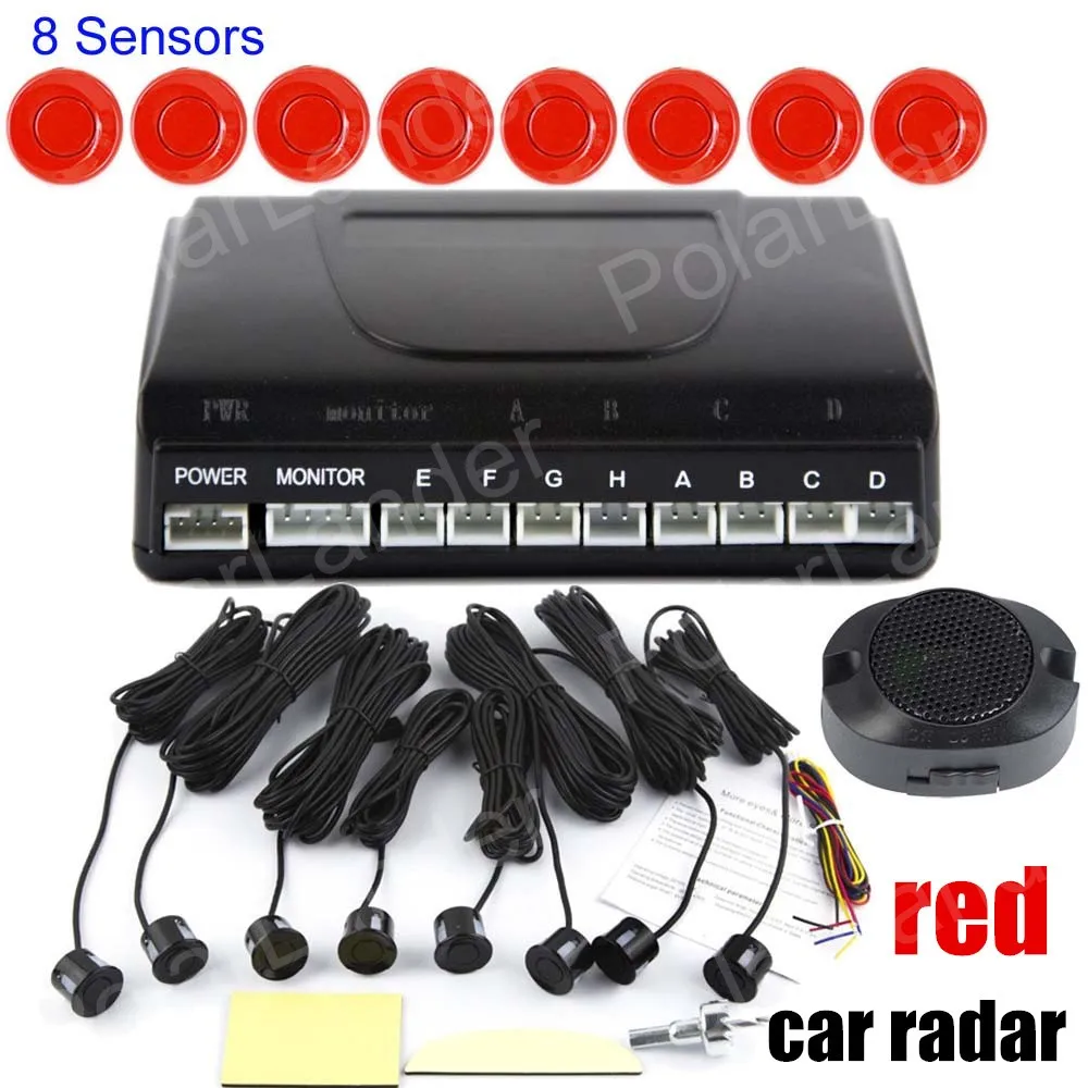 

Detector System Kit Sound Alert BEBE sound Alarm Indicator Probe 8 Sensors 12V Car Parking Sensor Auto Reverse Backup