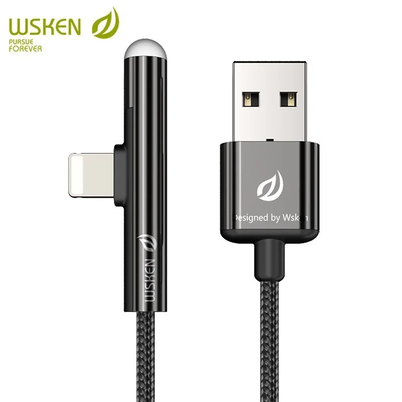

Wsken LED USB Cable For iPhone Lightning Charger 2.4A Fast Charging Data Sycn Wire For Ipad Iphone Xs Max XR 7 6s 5 s 8 pin cord