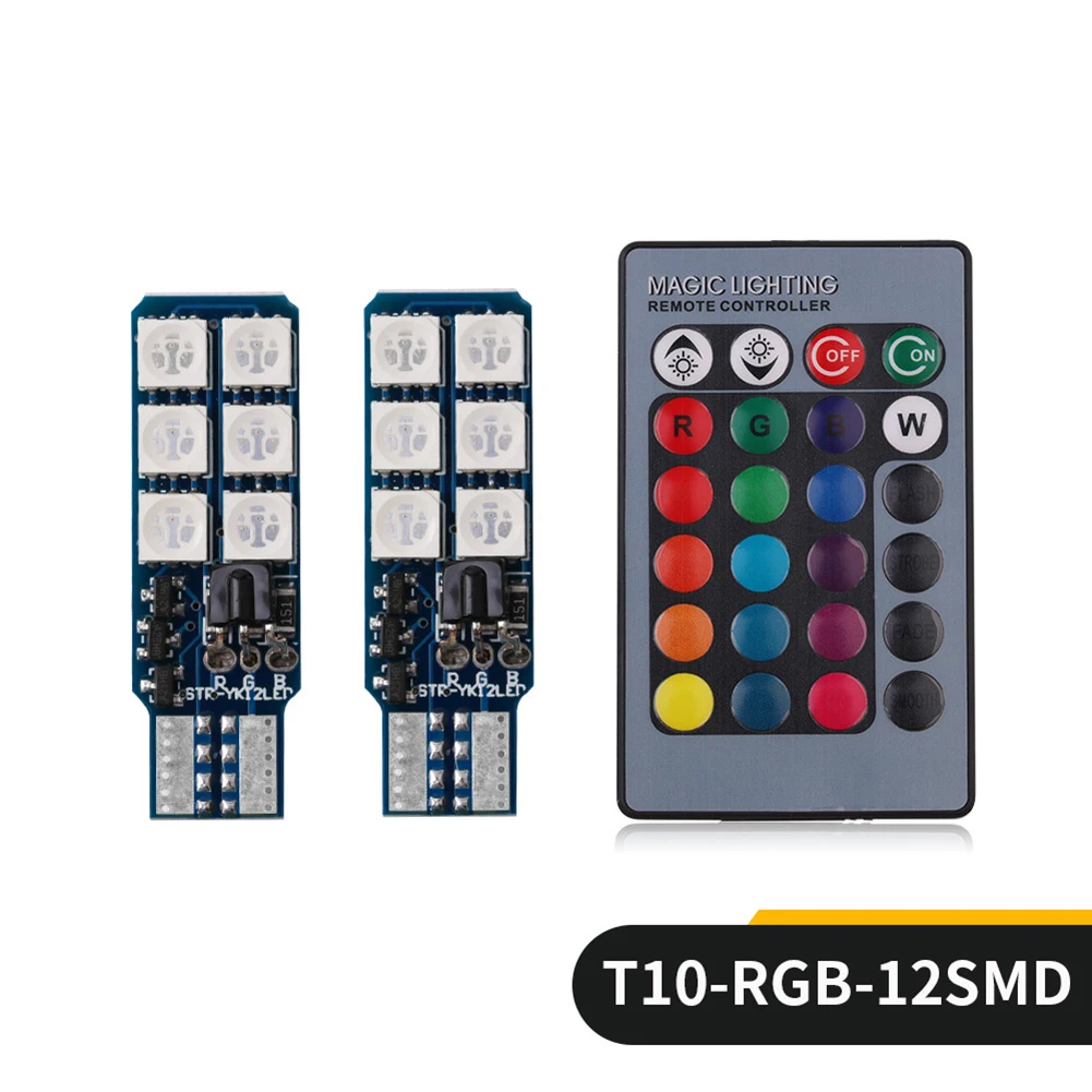 2 шт. автомобильные светодиодсветодиодный лампы RGB 5050 SMD | Автомобили и мотоциклы