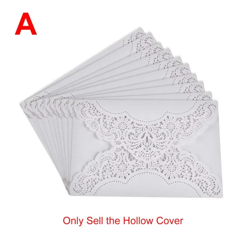  10pcs Hollow Laser Cut Wedding Invitations Card Personalized Custom With Free Envelope Seals With F - 32961309595