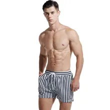 Пляжные шорты мужские купальные брюки в полоску, шорты для серфинга, быстросохнущие пляжные плавки, купальный костюм