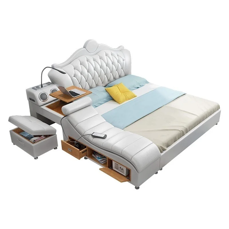

Dormitorio Mobili Box Letto Modern Ranza Bett Meuble De Maison Lit Enfant Leather Moderna Cama Mueble bedroom Furniture Bed