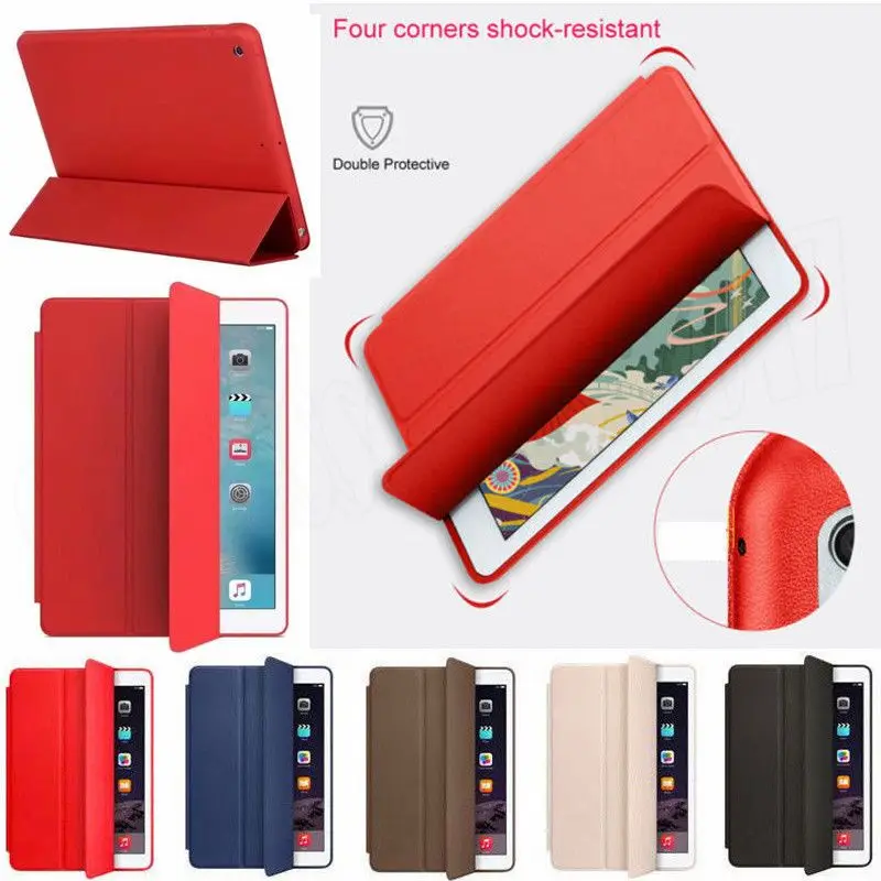 

Magnetic Slim Silk Leather Case For iPad Air/Air 2 Smart Stand Sleep Week Up Cover Shell Funda Holder For iPad 5 6