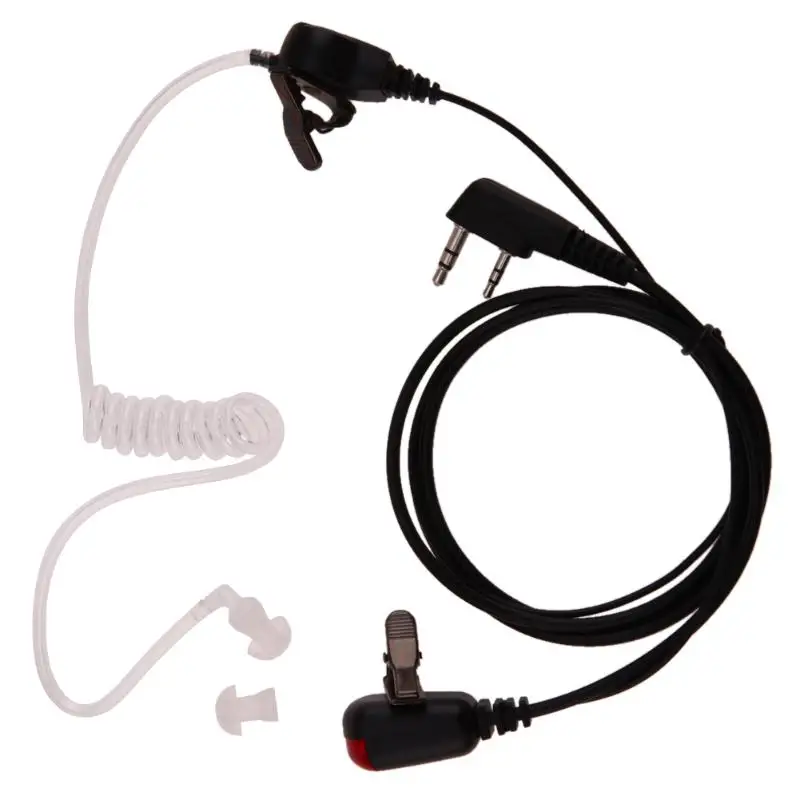 

Covert Acoustic Tube Earpiece PTT MIC w/ Indicator Light Radio Earphone for Baofeng Retevis Walkie Talkie for Kenwood KPG