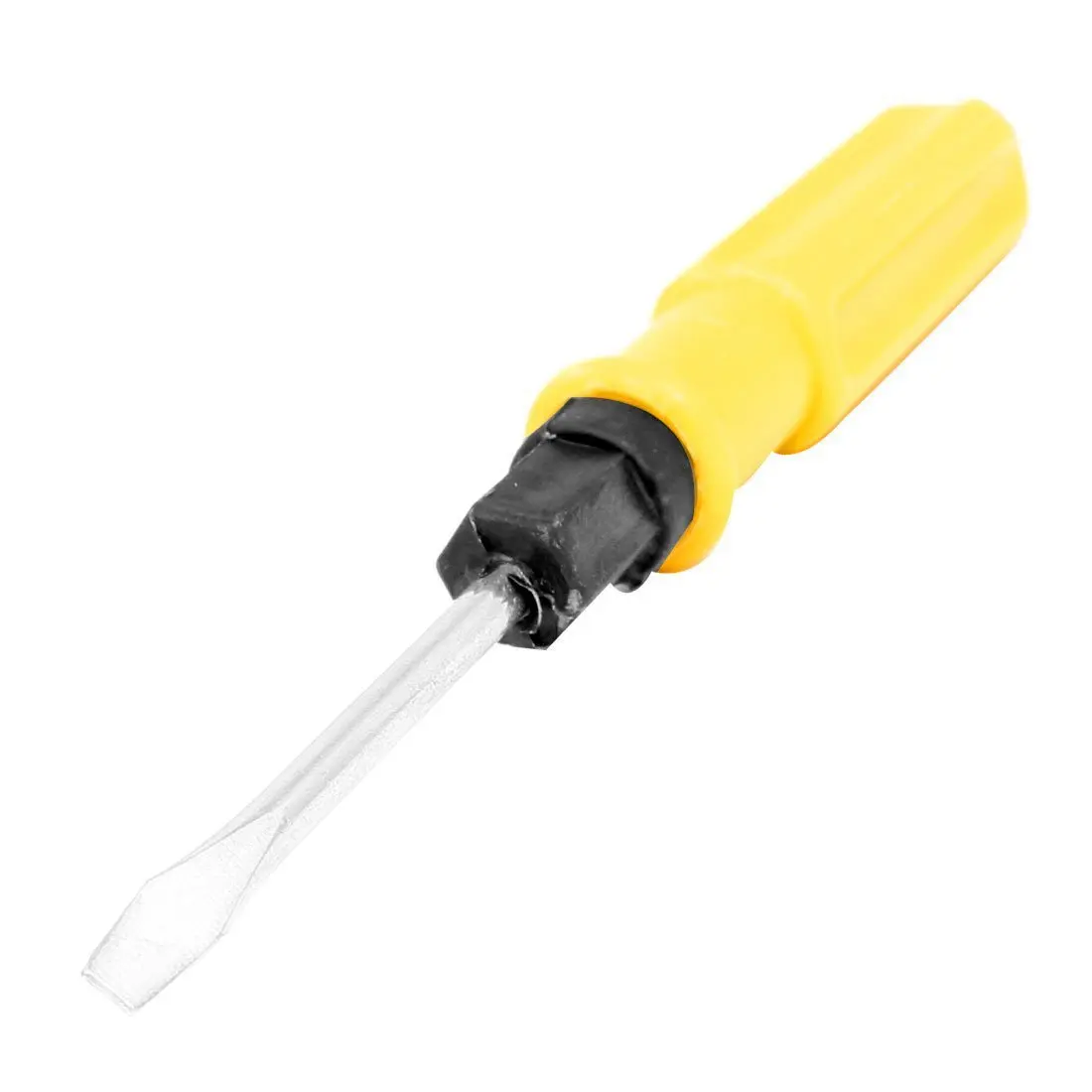 BHTS Yellow Plastic Handle Double Ways Slotted Cross Screwdriver Head