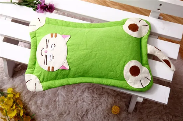 Open Mouth Cat Pillow Case small - green