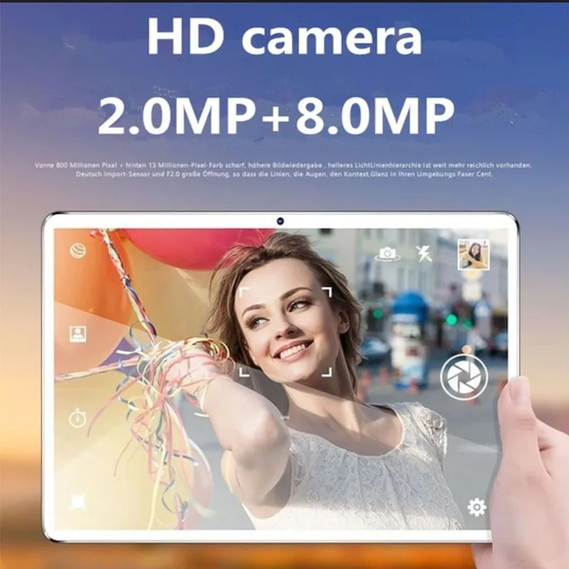  10.1 inch 2.5D screen 3G 4G LTE Dual SIM card Tablet PC Octa Core 8GB RAM 128GB ROM Android 9.0 Tab